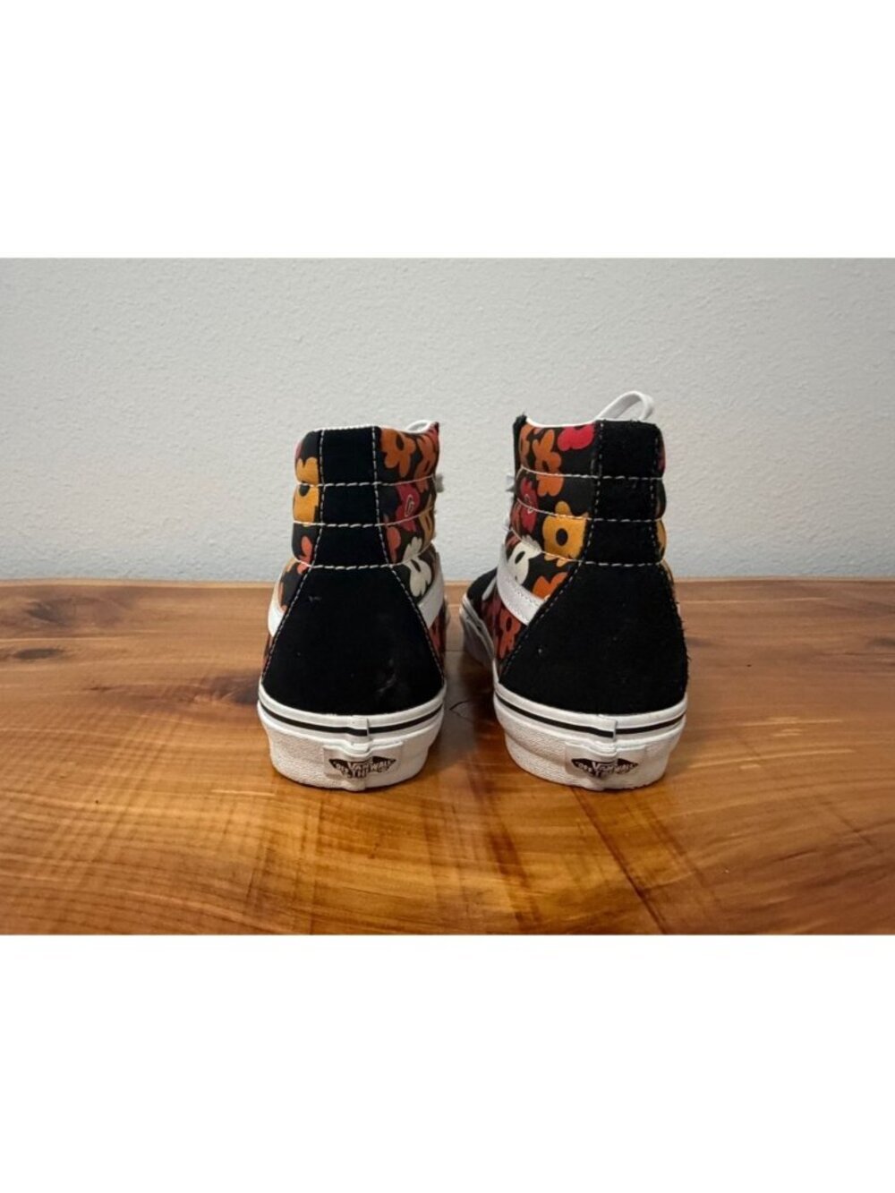 Vans Floral Print High Top Black Classic Skate Sneakers Women's Size 7.5 - Picture 6 of 10